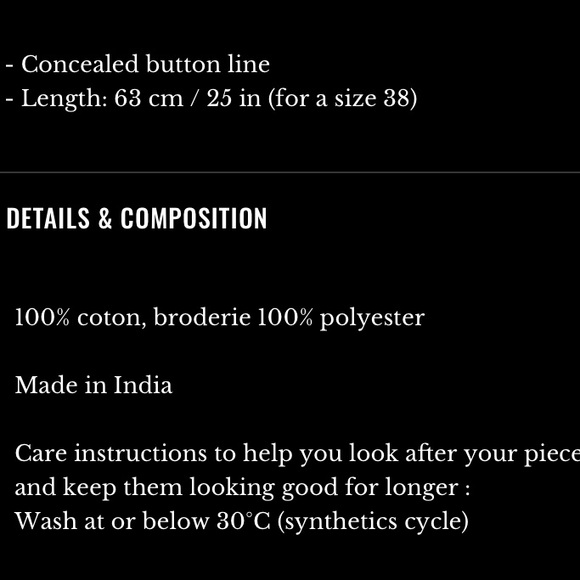 Sezane cotton shirt embroidery NWT - Picture 5 of 5